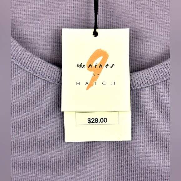 The Nine by Hatch Purple 3/4 Sleeve Ribbed Body Con Scoop Neck Maxi Dres… - Picture 6 of 10